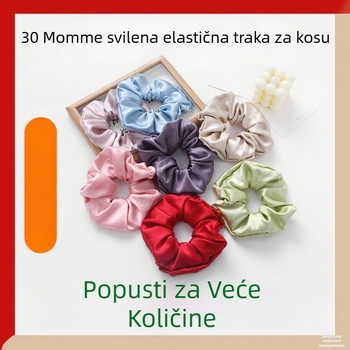 Svilena gumica za kosu - ručna izrada, prirodni stil, visoka elastičnost, proljeće 2024