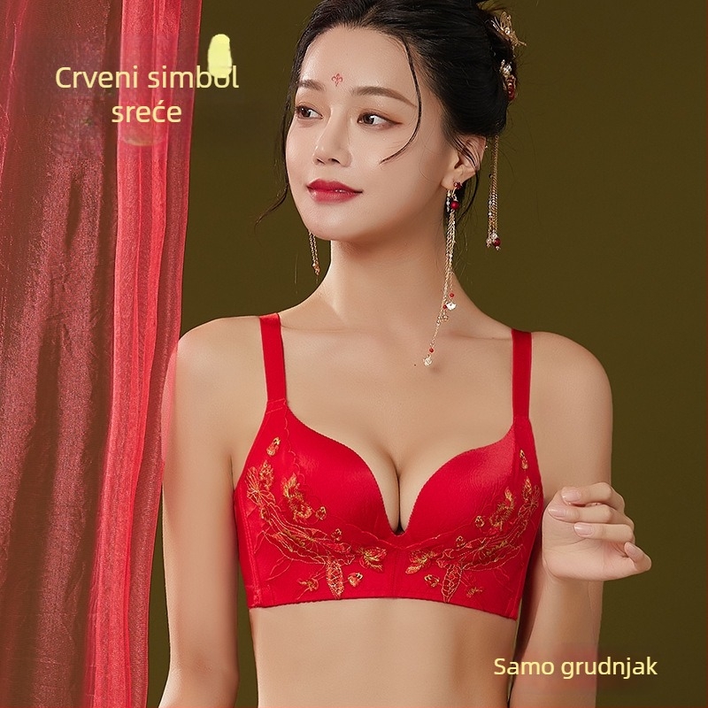 Set grudnjaka s čipkastim uzorkom, 3/4 kup, bez metalnih obruča, oblikovane čašice s tankim gornjim dijelom i debelim donjim dijelom, glavna tkanina najlon, podstava spandeks, stražnje kopčanje s četiri reda kukica