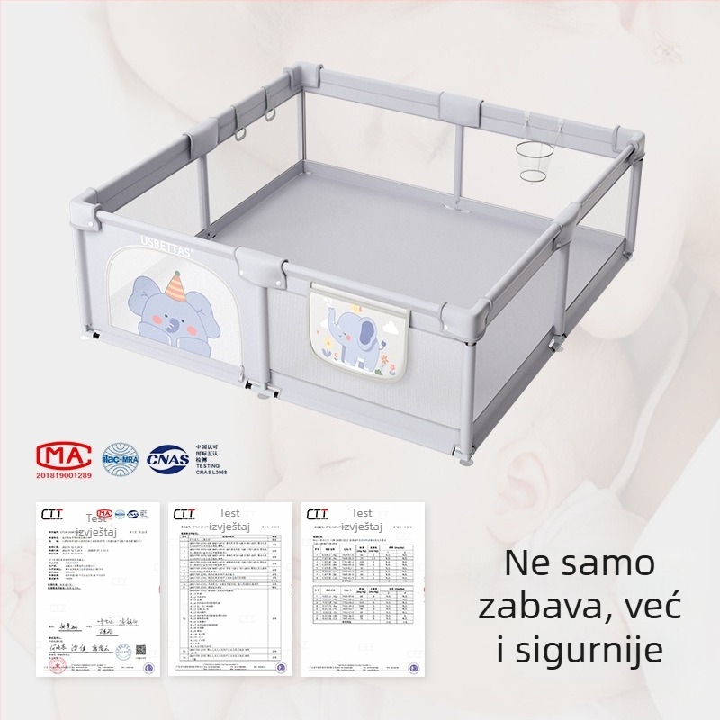 Betides Tekstilni Dječji Sigurnosni Zid za Bebe 0–2 Godine | Razvija puzanje, hvatanje i komunikaciju roditelj-dijete | Pakirano u kartonsku kutiju