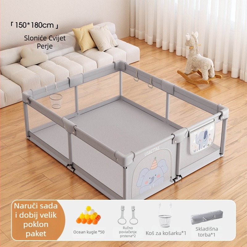 Betides Tekstilni Dječji Sigurnosni Zid za Bebe 0–2 Godine | Razvija puzanje, hvatanje i komunikaciju roditelj-dijete | Pakirano u kartonsku kutiju