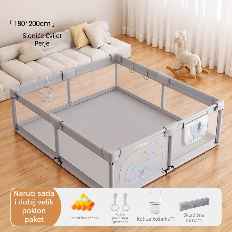 Betides Tekstilni Dječji Sigurnosni Zid za Bebe 0–2 Godine | Razvija puzanje, hvatanje i komunikaciju roditelj-dijete | Pakirano u kartonsku kutiju