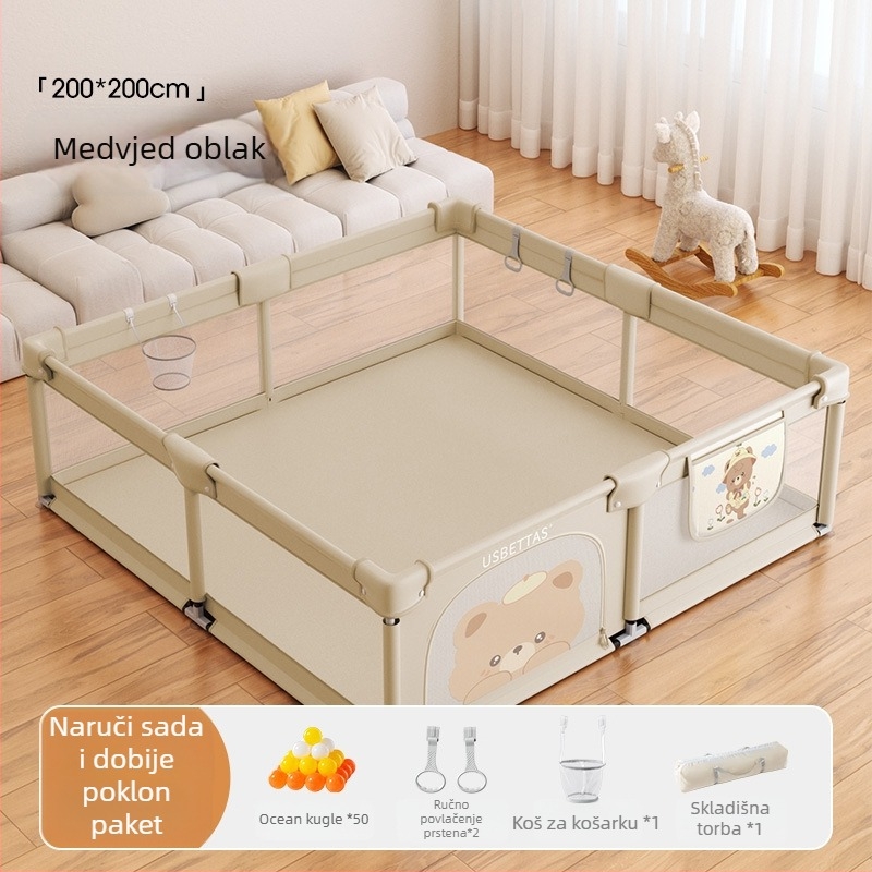 Betides Tekstilni Dječji Sigurnosni Zid za Bebe 0–2 Godine | Razvija puzanje, hvatanje i komunikaciju roditelj-dijete | Pakirano u kartonsku kutiju