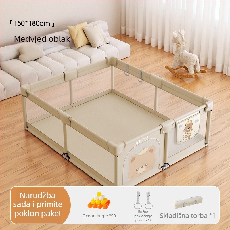 Betides Tekstilni Dječji Sigurnosni Zid za Bebe 0–2 Godine | Razvija puzanje, hvatanje i komunikaciju roditelj-dijete | Pakirano u kartonsku kutiju