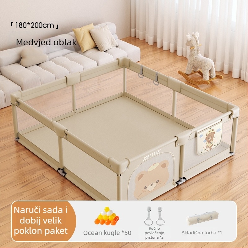 Betides Tekstilni Dječji Sigurnosni Zid za Bebe 0–2 Godine | Razvija puzanje, hvatanje i komunikaciju roditelj-dijete | Pakirano u kartonsku kutiju