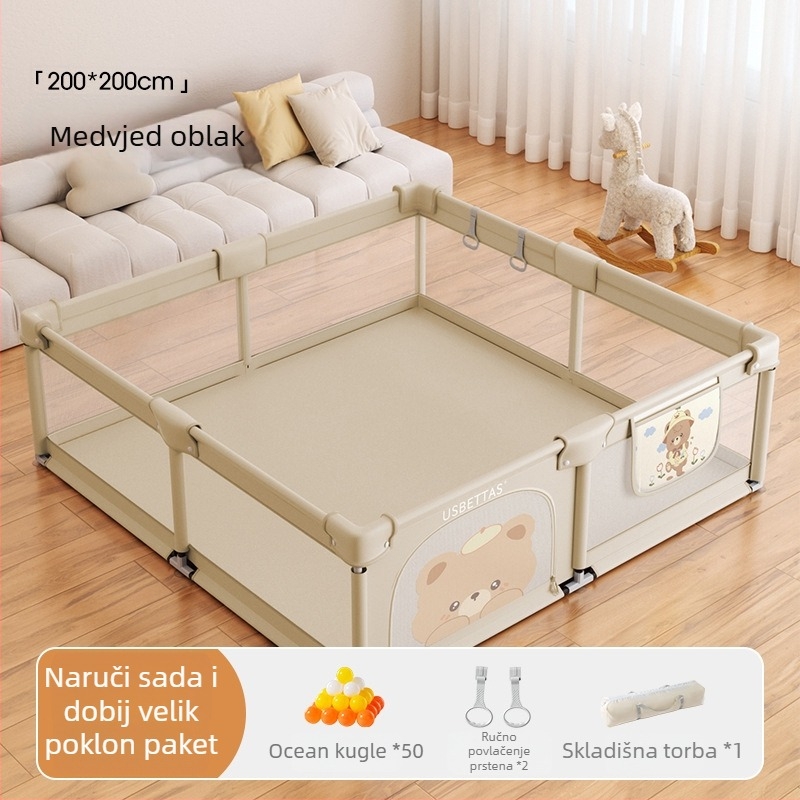 Betides Tekstilni Dječji Sigurnosni Zid za Bebe 0–2 Godine | Razvija puzanje, hvatanje i komunikaciju roditelj-dijete | Pakirano u kartonsku kutiju