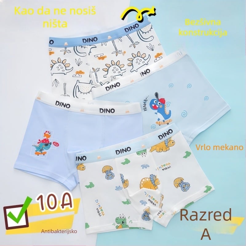 Guoyoubi dječje pamukaste bokserice za dječake, bez šavova u preponama, antibakterijske 10a, prozračne, za djecu 3–8 godina (100–140 cm), Zima 2024