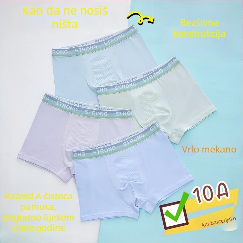 Guoyoubi dječje pamukaste bokserice za dječake, bez šavova u preponama, antibakterijske 10a, prozračne, za djecu 3–8 godina (100–140 cm), Zima 2024