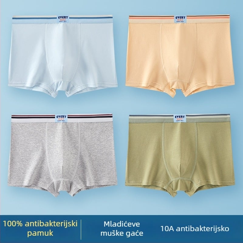 Guoyoubi dječje pamukaste bokserice za dječake, bez šavova u preponama, antibakterijske 10a, prozračne, za djecu 3–8 godina (100–140 cm), Zima 2024