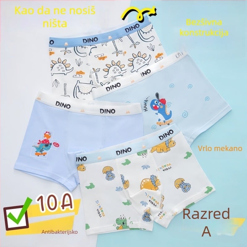 Guoyoubi dječje pamukaste bokserice za dječake, bez šavova u preponama, antibakterijske 10a, prozračne, za djecu 3–8 godina (100–140 cm), Zima 2024