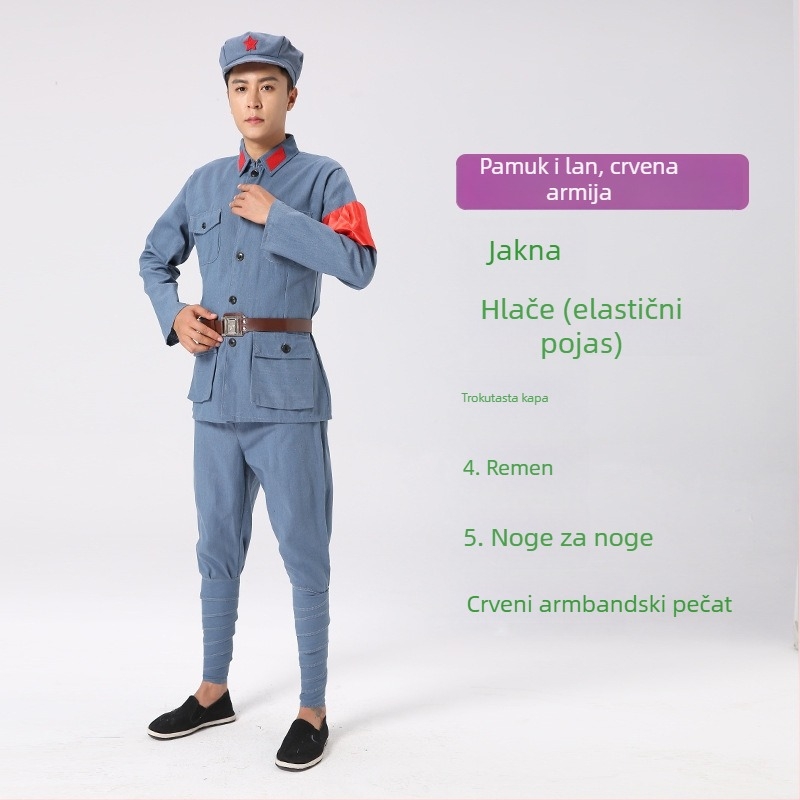 Unisex kostim za scenu, pamuk-lan smjesa, postotak pamuka 30–50%, poliester, proljeće 2025