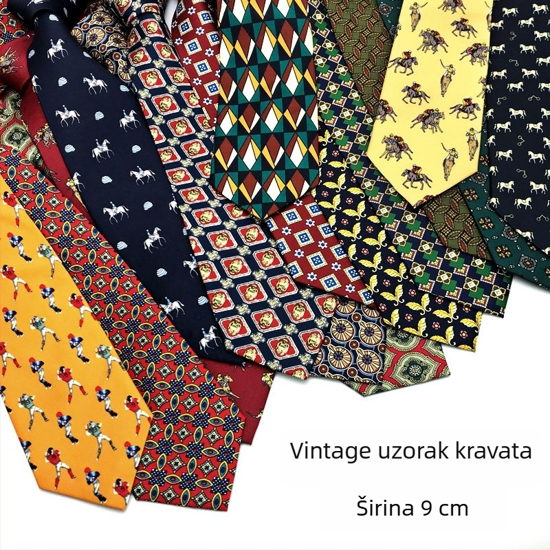 Muška kravata s geometrijskim uzorkom, detalj cvijeta za ovratnik, od poliester vlakna