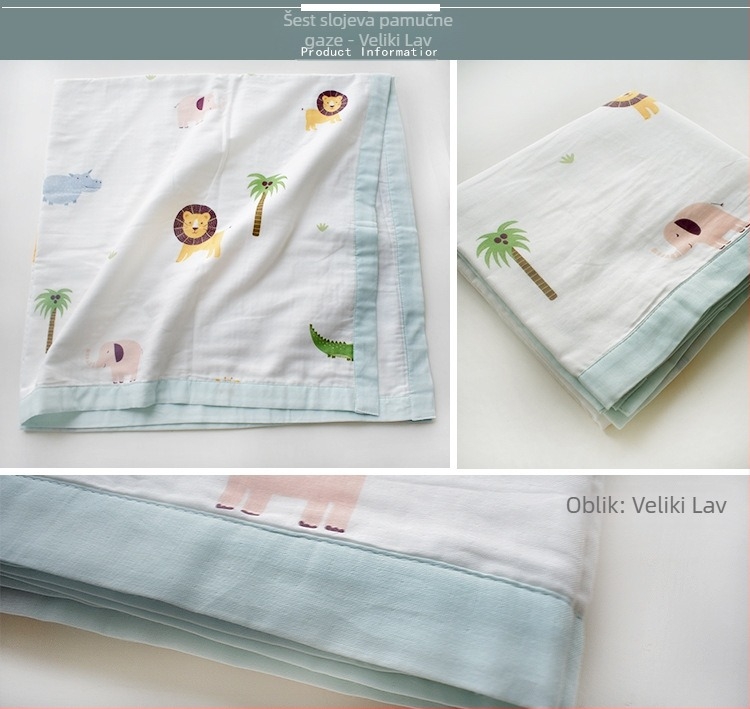 Šest slojeva pamučne gaze za bebu — sve sezone, za novorođenčad