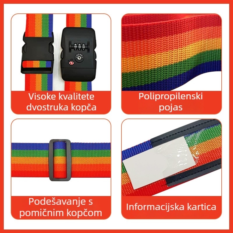 Huashengda pojas za prtljagu od polipropilena – protiv krađe, dodatak za torbe