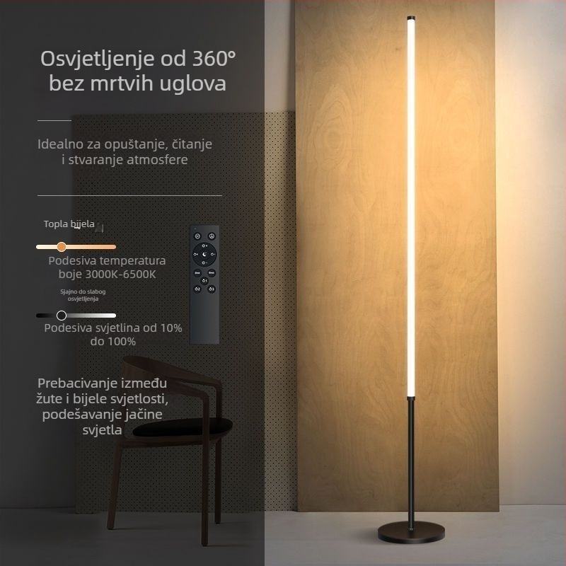 Stajaća lampa – LED, 15–20W, ispod 36V, željezni abažur, PVC kućište, jednostavan nordijski dizajn