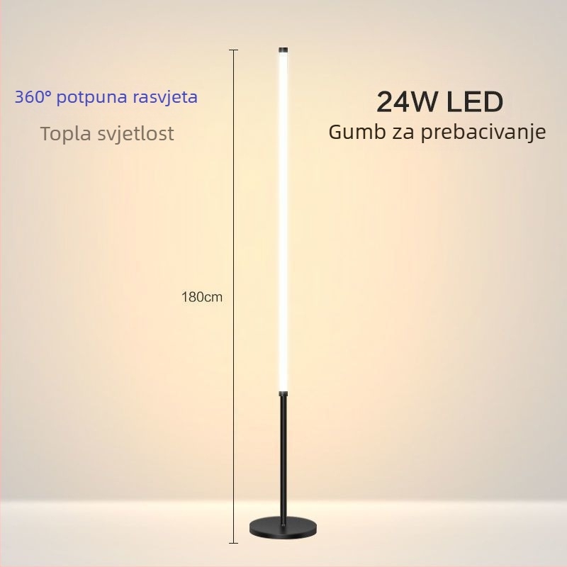 Stajaća lampa – LED, 15–20W, ispod 36V, željezni abažur, PVC kućište, jednostavan nordijski dizajn