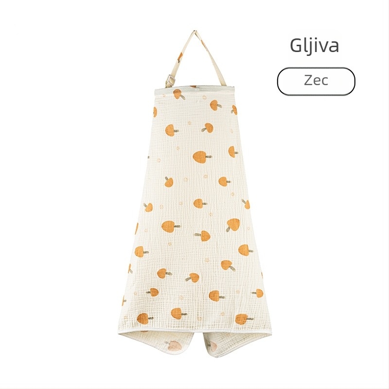 Pamučno pokrivalo za dojenje s čipkom i vezanjem, casual stil, bez rukava, za sve sezone