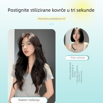 Kudrava perika od jednog dijela s nevidljivim volumenom, model FP-76/78/79, Jiancai, vlakna visoke temperature