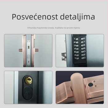 Vila dvorišna vrata – dvostruki mehanički zaključak s kodom, OL4055, cinkova legura, mehanički tip, šipka 80×80, za sigurnosna vrata.