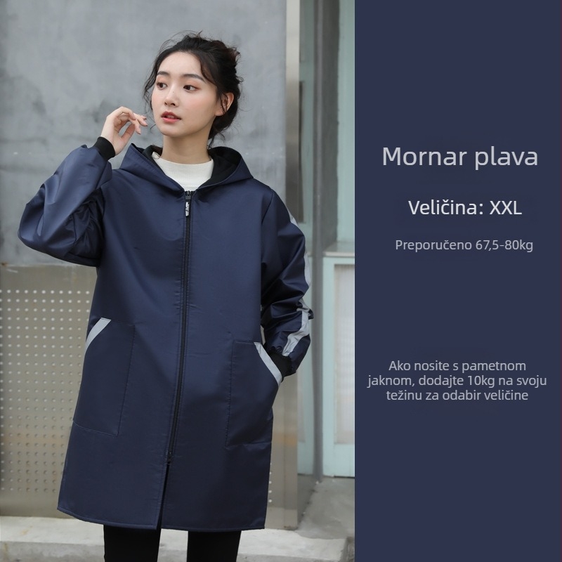 Pregača s rukavima – protiv prljavštine, kuhinja, moderan minimalistički stil.