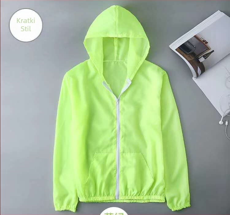 Ženska kapuljača jakna za zaštitu od sunca, lagana, prozračna, brzo se suši, poliester tkanina