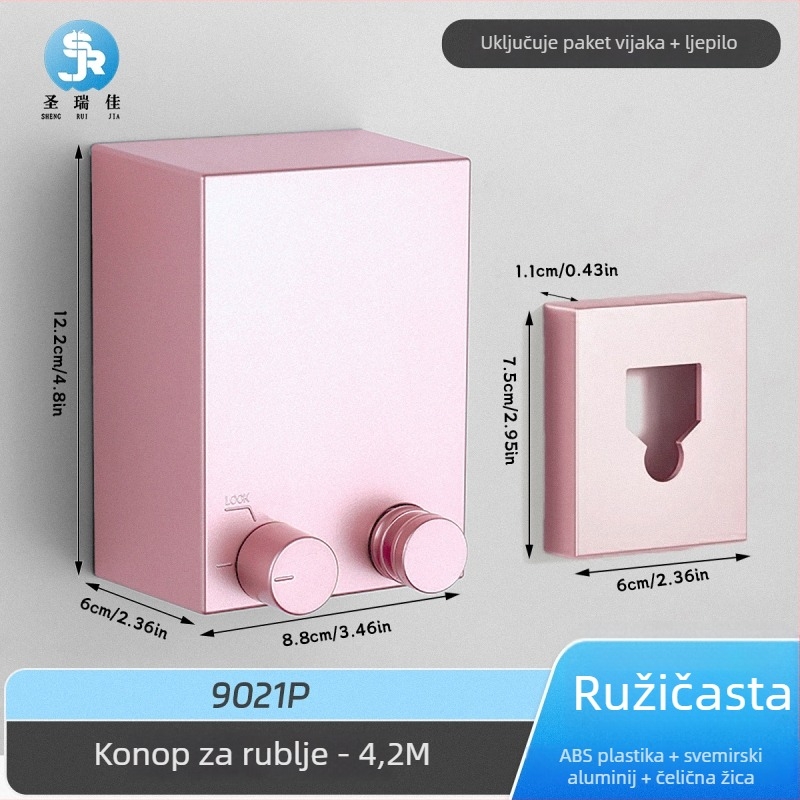 Izvlačna sušilica za rublje, bez bušenja, nevidljiva na zidu, za unutarnji balkon – ABS + aluminijska legura + čelična žica