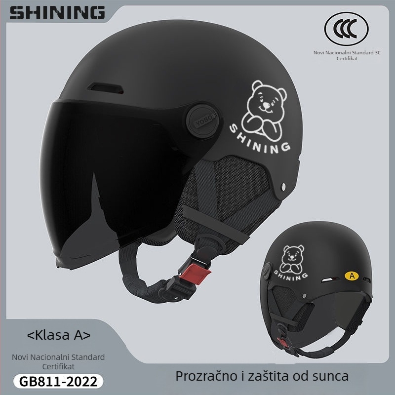 Kaciga za električni bicikl, ABS kućište, 3C certifikat, unisex polu-kaciga, zaštita od sunca kroz sve sezone