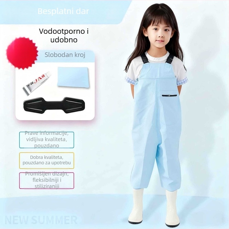 Dječji vodootporni jednodijelni kombinezon za vodene igre — prozračan, brzo se suši, otporan na habanje, zaštita od prljavštine, unisex, za ribolov i plivanje