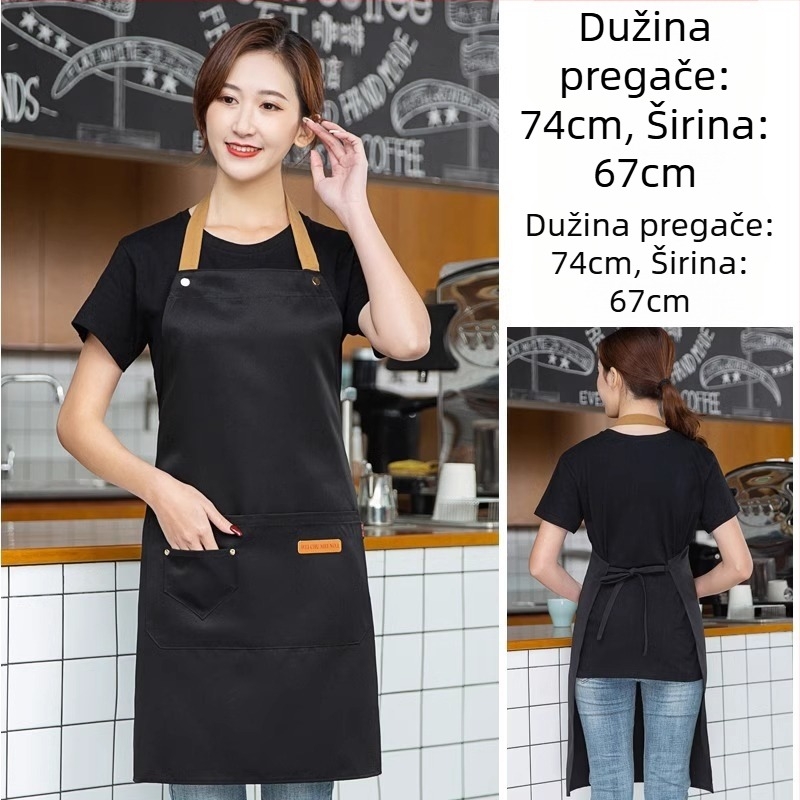 Pregača bez rukava za catering, otporna na zaprljavanje, 100% pamuk, korejski stil, za odrasle