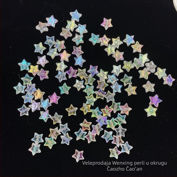 DIY narukvica s petokrakom zvijezdom, lančić za mobitel, akrilne perle, elektroplakirani završetak, velika veličina, stil online zvijezde