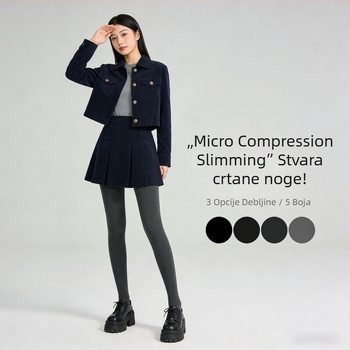 Ženske legice s fleksi unutrašnjosti, debele prugaste, visoka elastičnost, duljina 3/4, jedinstveni čarapnjak