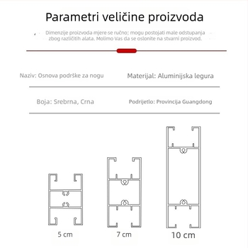 Poklopci za noge pregrade za WC – aluminijska legura, brušena površina, dvo-dijelni set, moderni minimalistički stil