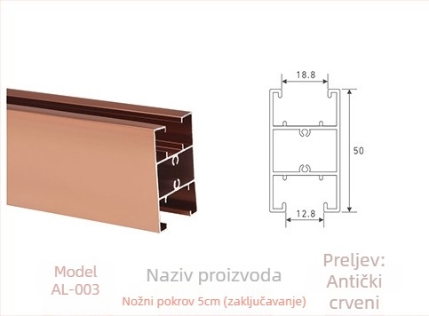 Poklopci za noge pregrade za WC – aluminijska legura, brušena površina, dvo-dijelni set, moderni minimalistički stil