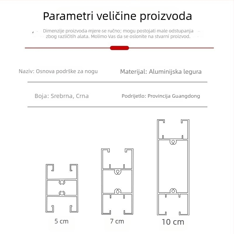 Poklopci za noge pregrade za WC – aluminijska legura, brušena površina, dvo-dijelni set, moderni minimalistički stil