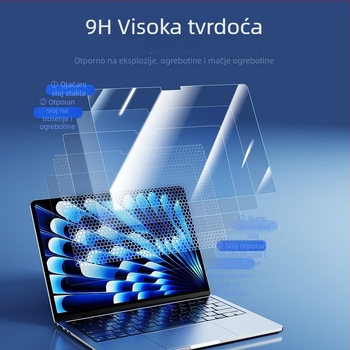 Tvrda zaštitna folija za ekran MacBook Pro/Air — strojna obrada, OEM obrada, težina oko 50 g