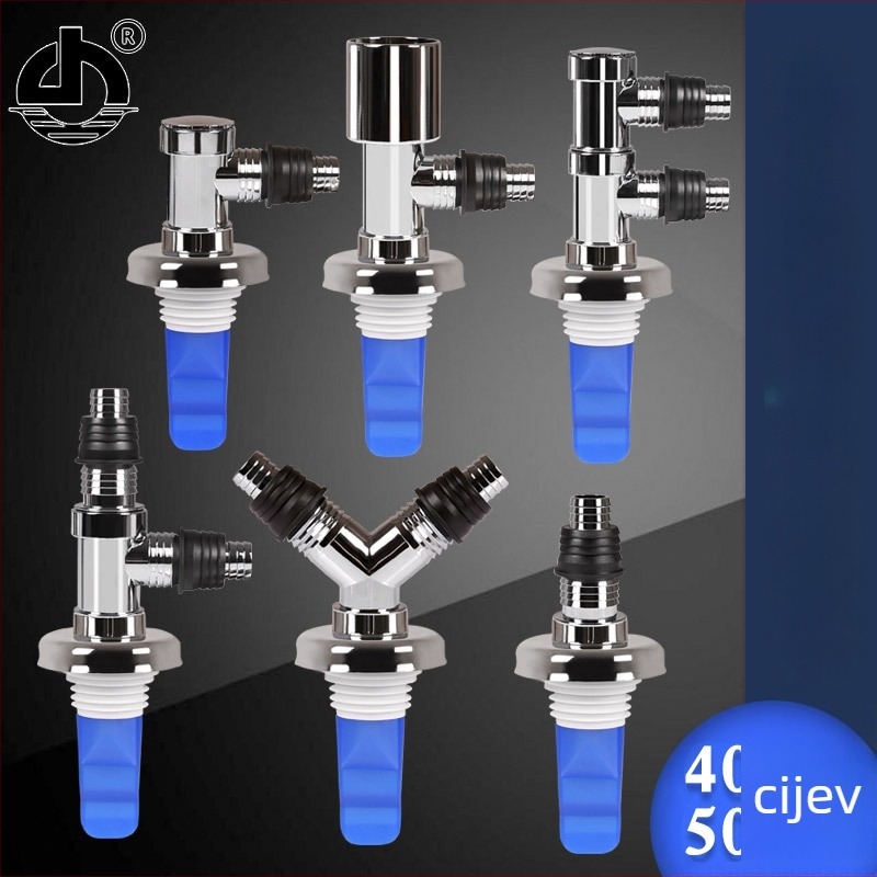Elektroplatirani spoj za odvod 4050 – trostruki spoj za perilicu i podni odvod, dvostruki završetak, moderan dizajn