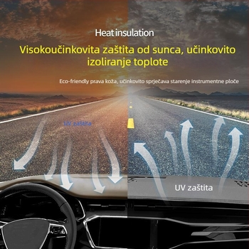Mat za ploču instrumenata za Honda Haoying 2024 — geometrijski uzorak, tiskani logotip, toplinska izolacija i sjenčanje