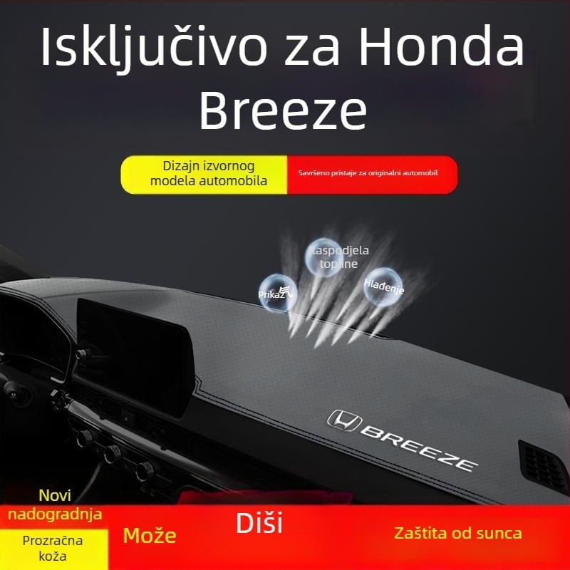 Mat za ploču instrumenata za Honda Haoying 2024 — geometrijski uzorak, tiskani logotip, toplinska izolacija i sjenčanje