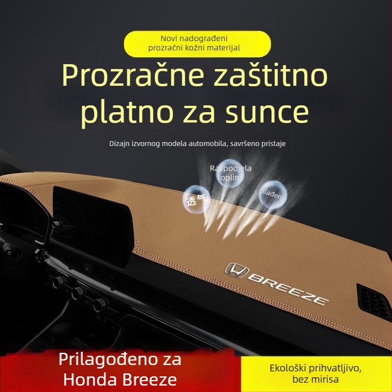 Mat za ploču instrumenata za Honda Haoying 2024 — geometrijski uzorak, tiskani logotip, toplinska izolacija i sjenčanje