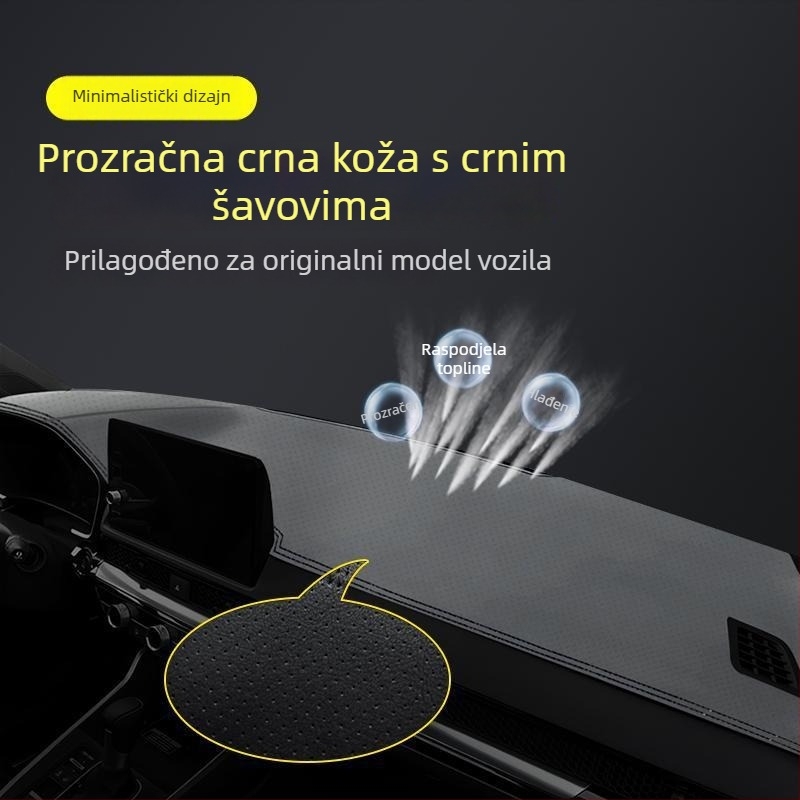 Mat za ploču instrumenata za Honda Haoying 2024 — geometrijski uzorak, tiskani logotip, toplinska izolacija i sjenčanje