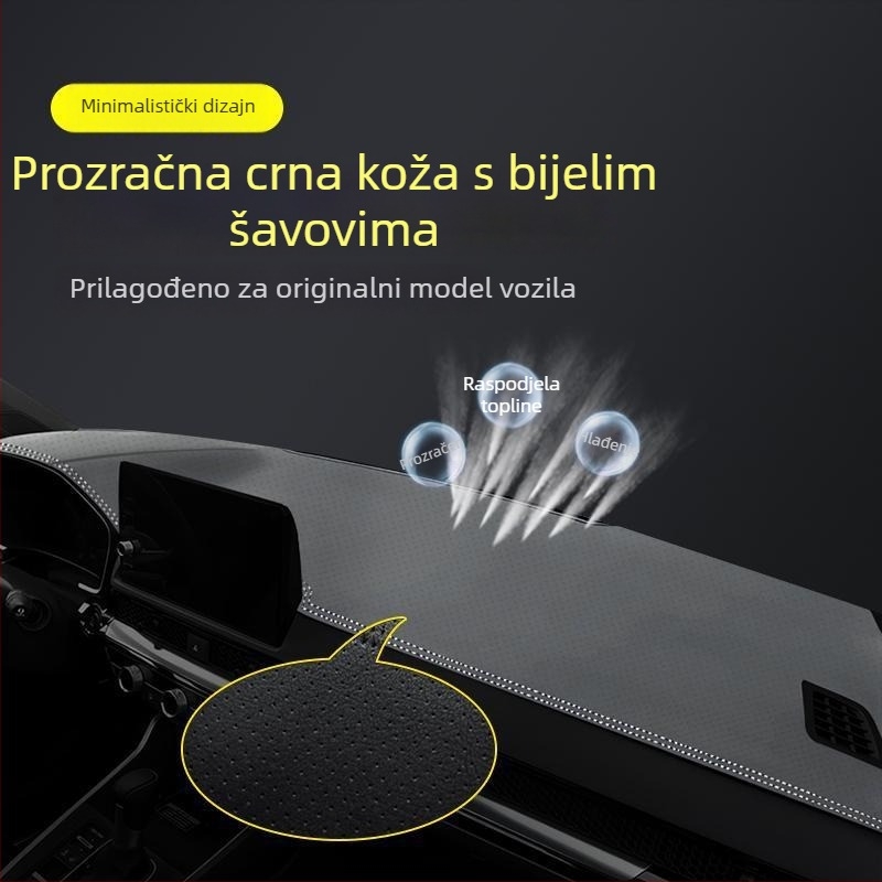 Mat za ploču instrumenata za Honda Haoying 2024 — geometrijski uzorak, tiskani logotip, toplinska izolacija i sjenčanje