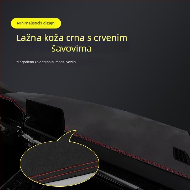 Mat za ploču instrumenata za Honda Haoying 2024 — geometrijski uzorak, tiskani logotip, toplinska izolacija i sjenčanje