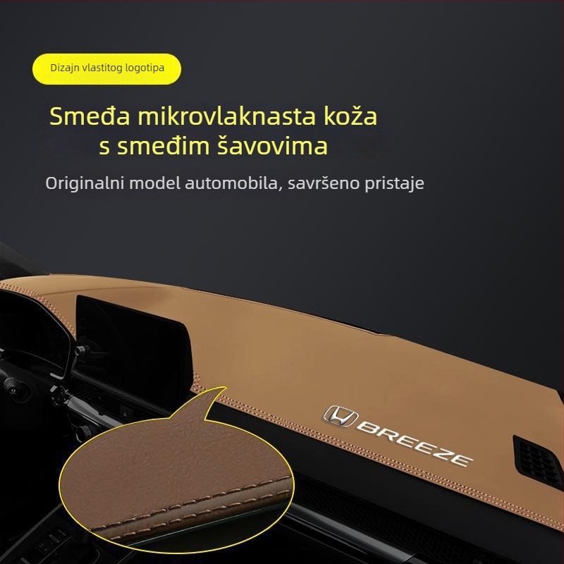 Mat za ploču instrumenata za Honda Haoying 2024 — geometrijski uzorak, tiskani logotip, toplinska izolacija i sjenčanje