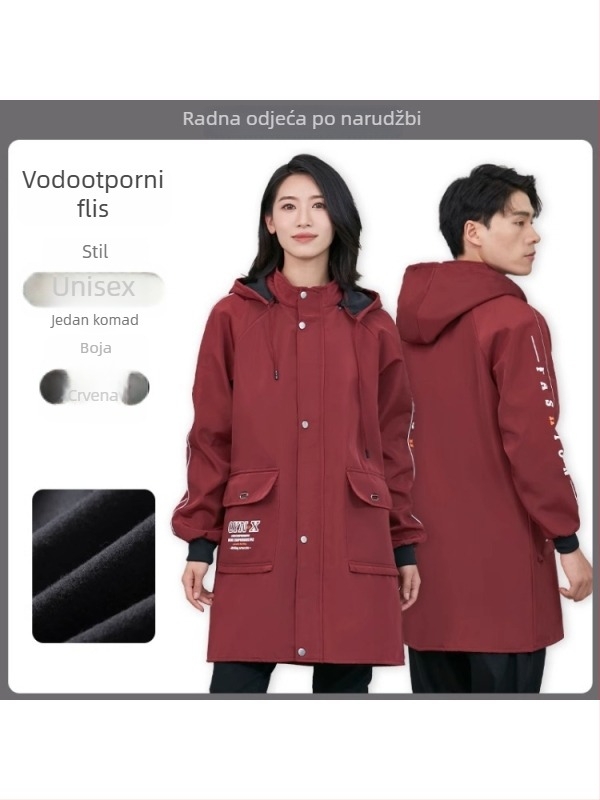 Vodootporna zimska kombinezon s logotipom, dugih rukava, flis podstava, za popravke automobila i rad u skladištu