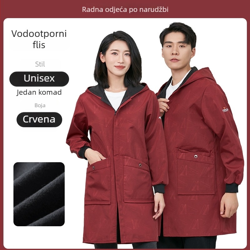 Vodootporna zimska kombinezon s logotipom, dugih rukava, flis podstava, za popravke automobila i rad u skladištu
