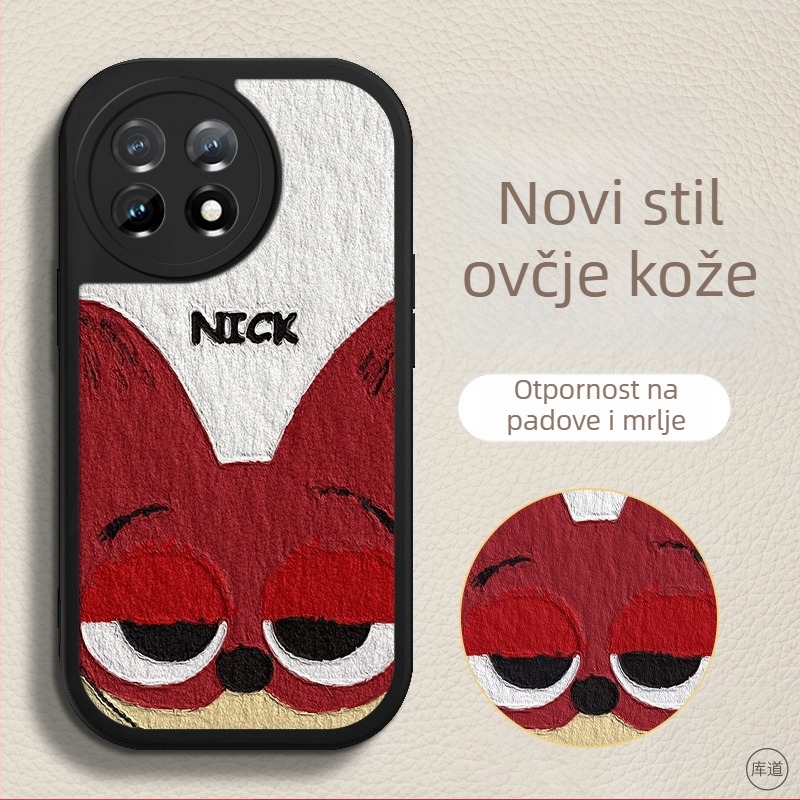 Zaštitno kućište za OnePlus pametne telefone – karikatura dizajn, otporno na padove, umjetna koža, obojena površina, prilagodljivo
