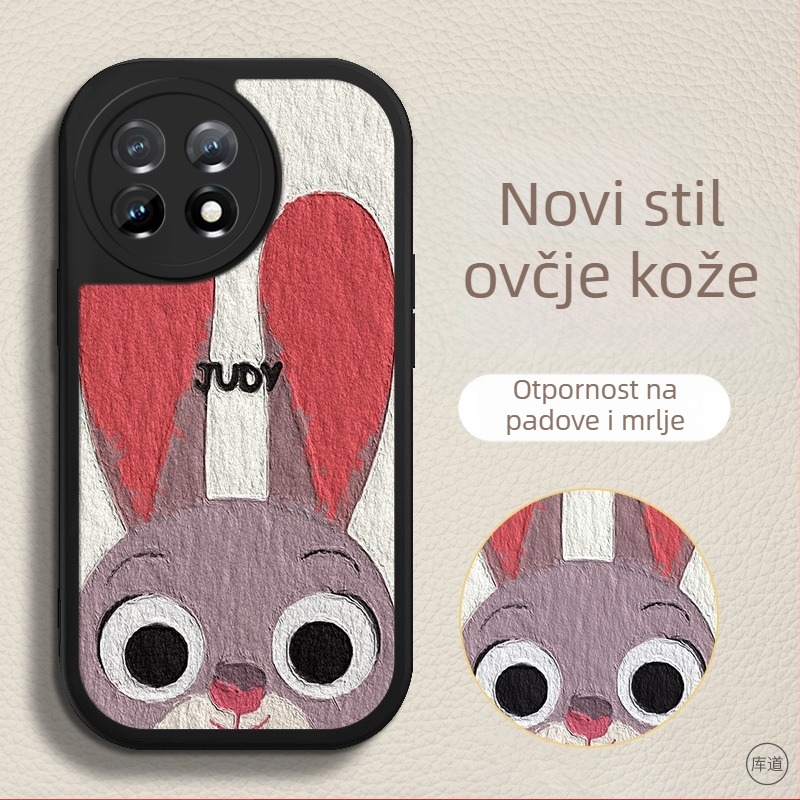 Zaštitno kućište za OnePlus pametne telefone – karikatura dizajn, otporno na padove, umjetna koža, obojena površina, prilagodljivo