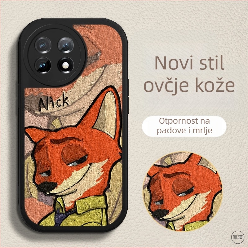 Zaštitno kućište za OnePlus pametne telefone – karikatura dizajn, otporno na padove, umjetna koža, obojena površina, prilagodljivo