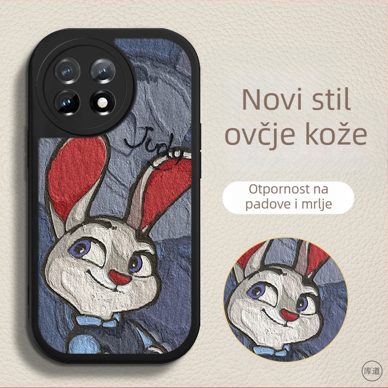 Zaštitno kućište za OnePlus pametne telefone – karikatura dizajn, otporno na padove, umjetna koža, obojena površina, prilagodljivo