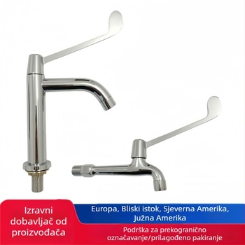 Medicinski umivaonik s lakatnim upravljanjem, zidna montaža, mesing, 0–50°C, 9 MPa, bakrena jezgra ventila