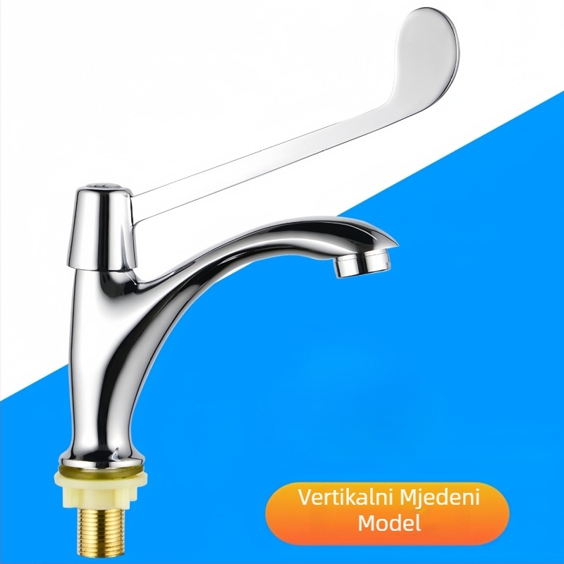 Medicinski umivaonik s lakatnim upravljanjem, zidna montaža, mesing, 0–50°C, 9 MPa, bakrena jezgra ventila